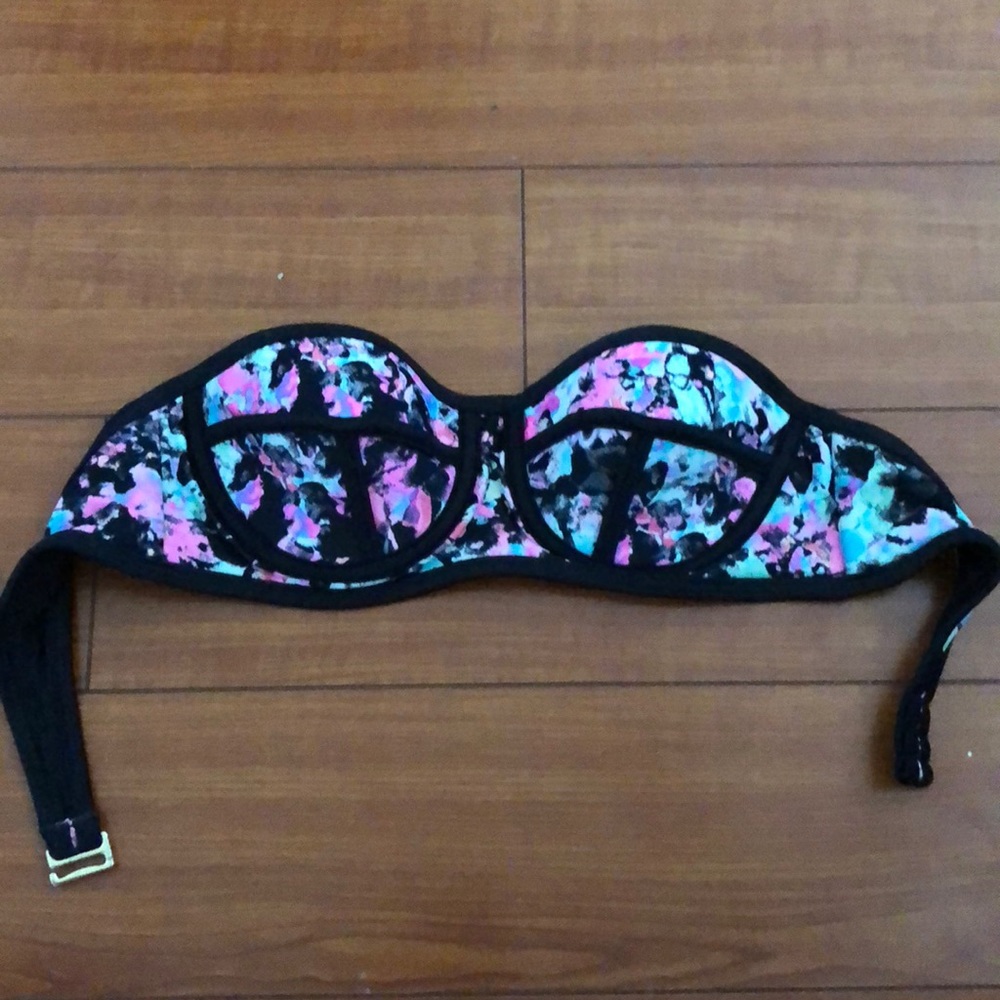 Watercolor Print Bikini Top